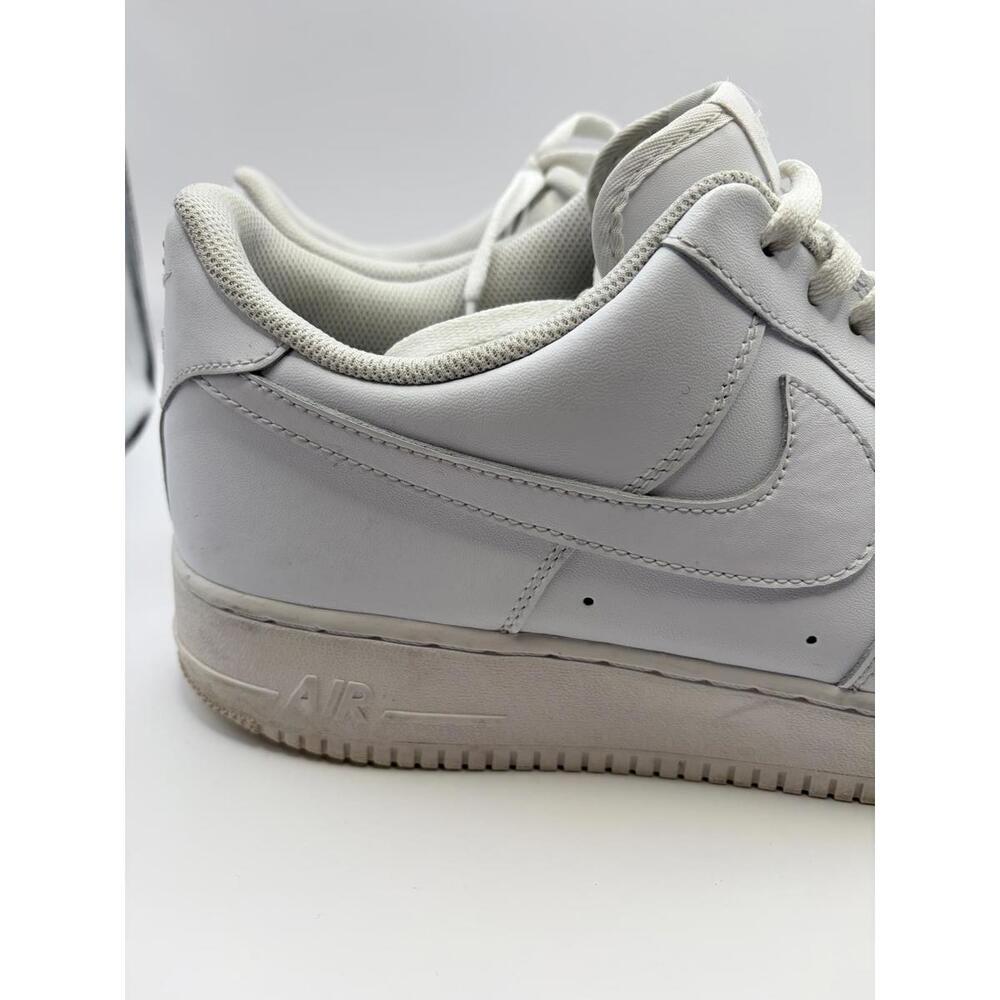 Nike Air Force 1 Low ’07 Triple White Leather Sneakers Size 16 Men CW-2288-111 - Picture 9 of 16